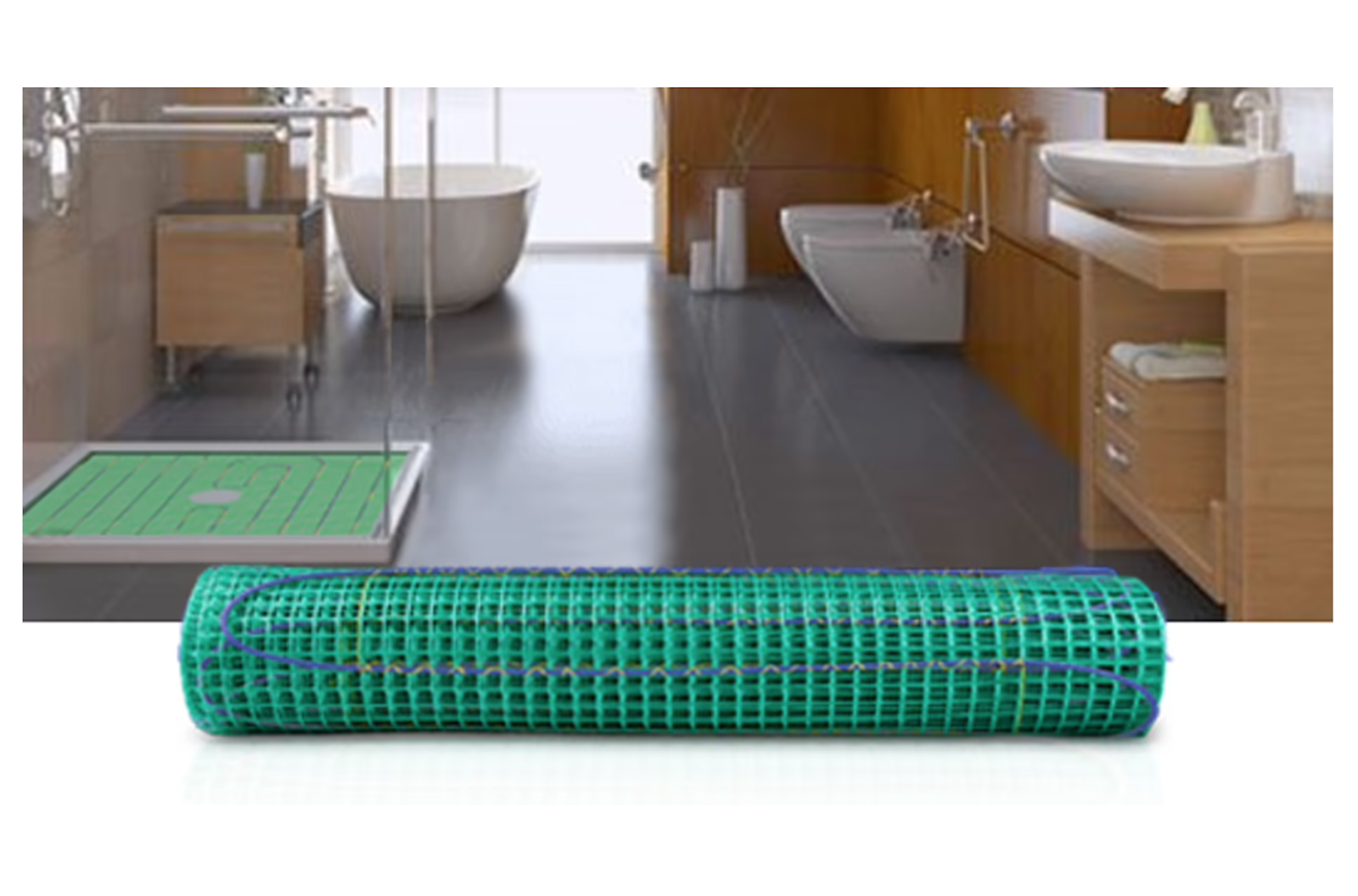 shower heating fiberglass mesh